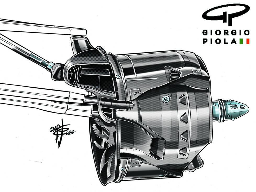 Bremsschacht des Racing Point RP20