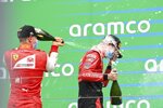 Callum Ilott (Virtuosi), Luca Ghiotto (Hitech) und Mick Schumacher (Prema) 