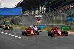 Charles Leclerc (Ferrari), Sebastian Vettel (Ferrari) und Sergio Perez (Racing Point) 