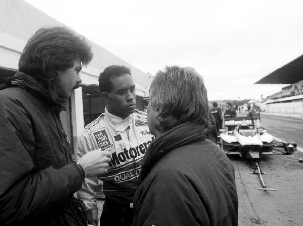 Willy Ribbs mit Gordon Murray und Herbie Blash bei Brabham