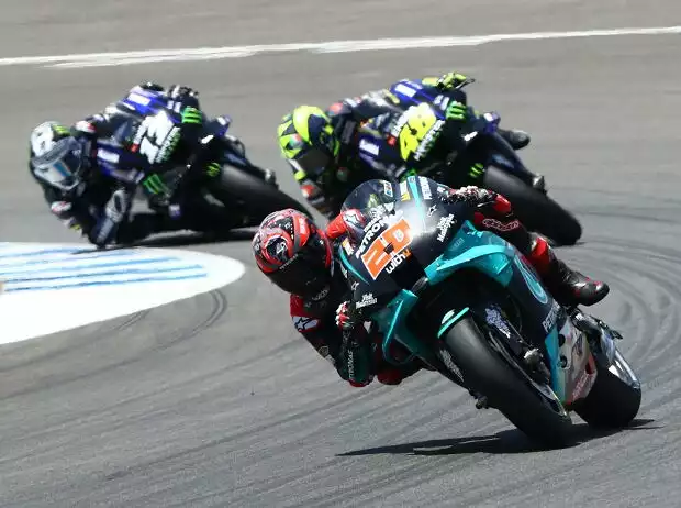 Titel-Bild zur News: Fabio Quartararo, Maverick Vinales, Valentino Rossi