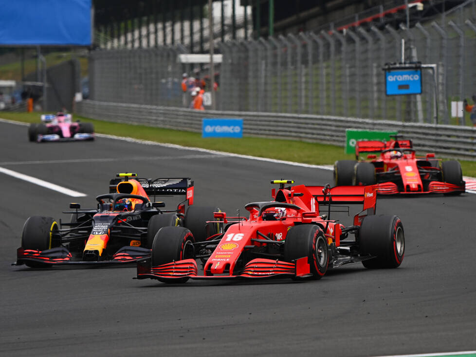 Charles Leclerc, Alexander Albon, Sebastian Vettel