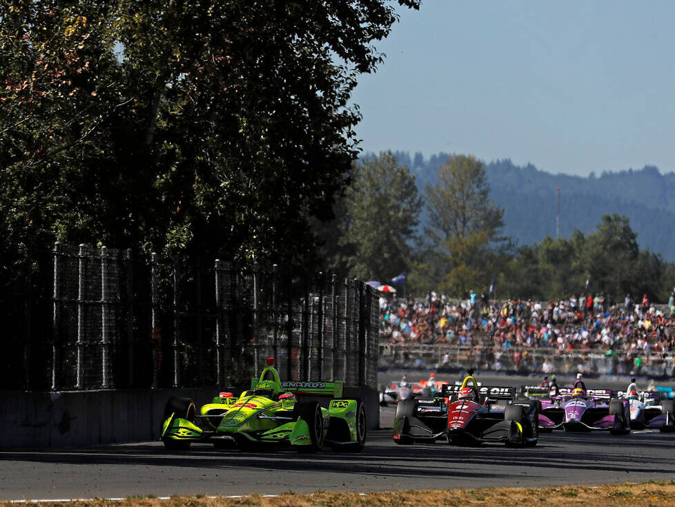 Renn-Action auf dem Portland International Raceway