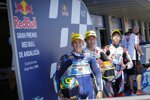 Gabriel Rodrigo (), Tatsuki Suzuki (SIC58) und Ai Ogura (Honda Asia) 