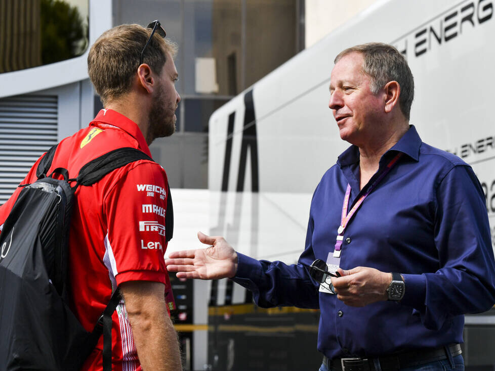Sebastian Vettel und Martin Brundle