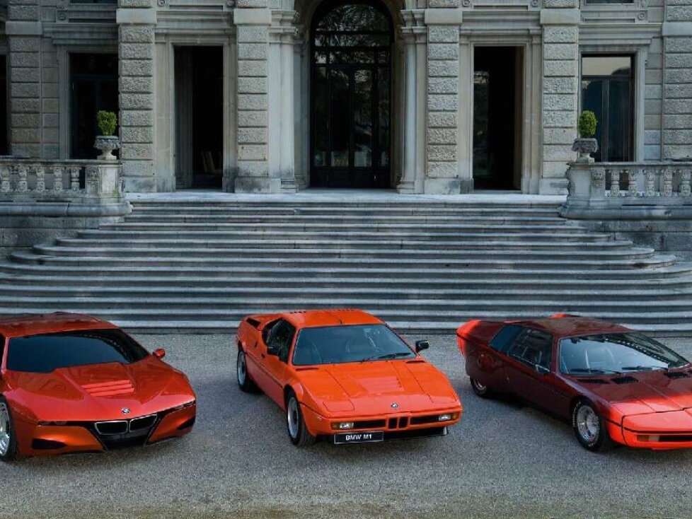 BMW M1 Hommage, BMW M1 und BMW Turbo (von links)