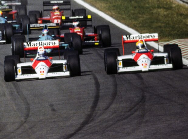 Alain Prost und Ayrton Senna, Portugal 1988