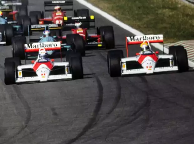 Alain Prost und Ayrton Senna, Portugal 1988 Titel-Bild zur News: Alain Prost und Ayrton Senna, Portugal 1988
