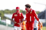 Charles Leclerc (Ferrari) und Mattia Binotto 