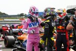 Daniel Ricciardo (Renault), Max Verstappen (Red Bull) und Nico Hülkenberg (Racing Point) 