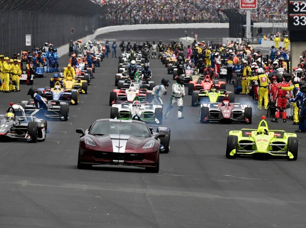 Startaufstellung zum Indy 500 2019 Startaufstellung zum Indy 500 2019