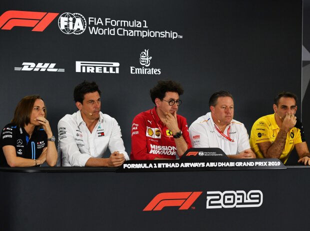 Claire Williams, Toto Wolff, Mattia Binotto, Zak Brown, Cyril Abiteboul