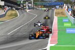 Lando Norris (McLaren), Sebastian Vettel (Ferrari) und Daniil Kwjat (AlphaTauri) 