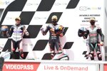 Albert Arenas (Aspar), Raul Fernandez (Ajo) und John McPhee (Petronas Sprinta) 