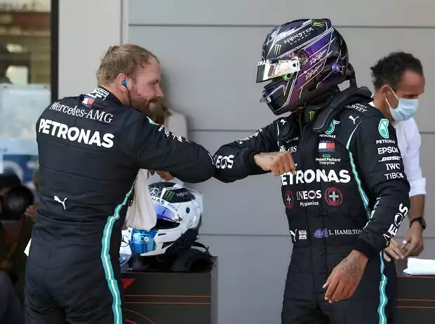 Titel-Bild zur News: Valtteri Bottas, Lewis Hamilton