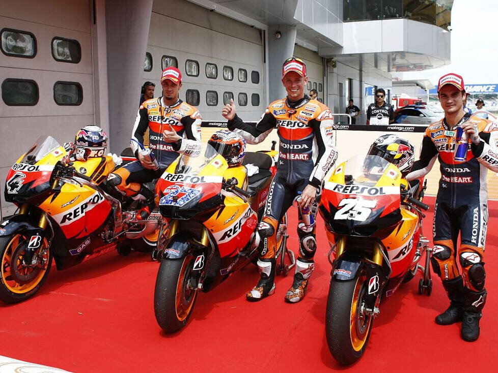 Casey Stoner, Andrea Dovizioso, Dani Pedrosa