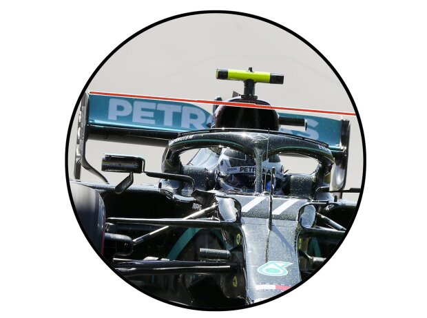 Titel-Bild zur News: Valtteri Bottas, flexibler Heckflügel am Mercedes F1 W11 EQ Performance