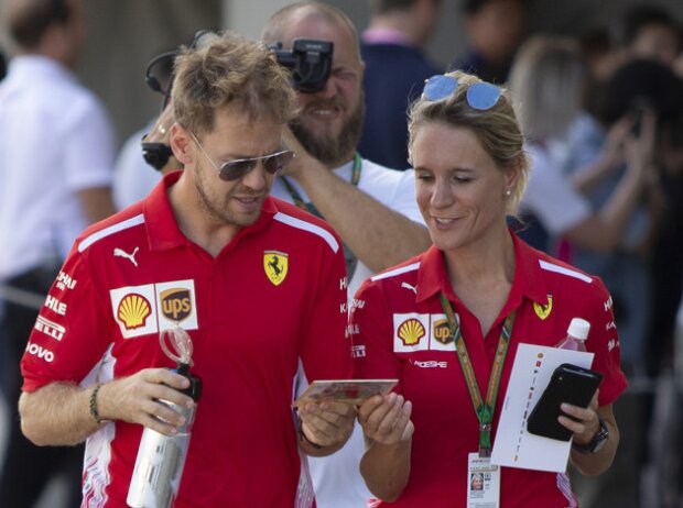 Titel-Bild zur News: Sebastian Vettel und Britta Roeske
