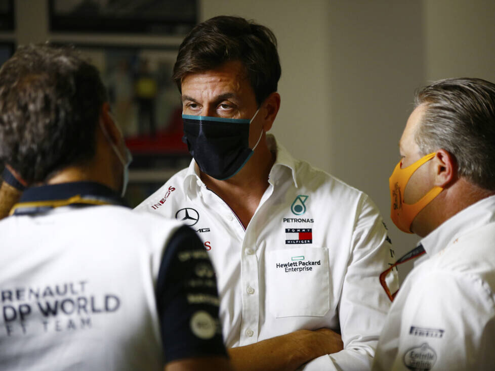 Toto Wolff, Zak Brown, Cyril Abiteboul