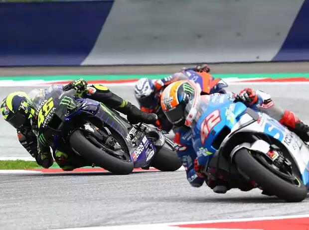 Titel-Bild zur News: Alex Rins, Valentino Rossi