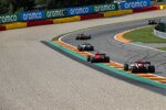 Lando Norris (McLaren), Daniil Kwjat (AlphaTauri), Sebastian Vettel (Ferrari) und Antonio Giovinazzi (Alfa Romeo) 