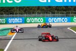 Charles Leclerc (Ferrari), Sergio Perez (Racing Point) und Lando Norris (McLaren) 