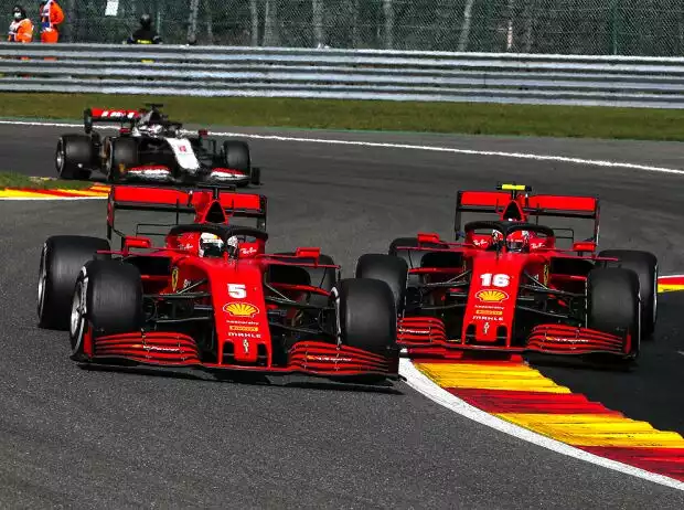 Titel-Bild zur News: Sebastian Vettel, Charles Leclerc