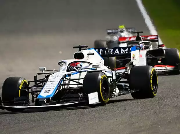 George Russell, Romain Grosjean, Nicholas Latifi Titel-Bild zur News: George Russell, Romain Grosjean, Nicholas Latifi
