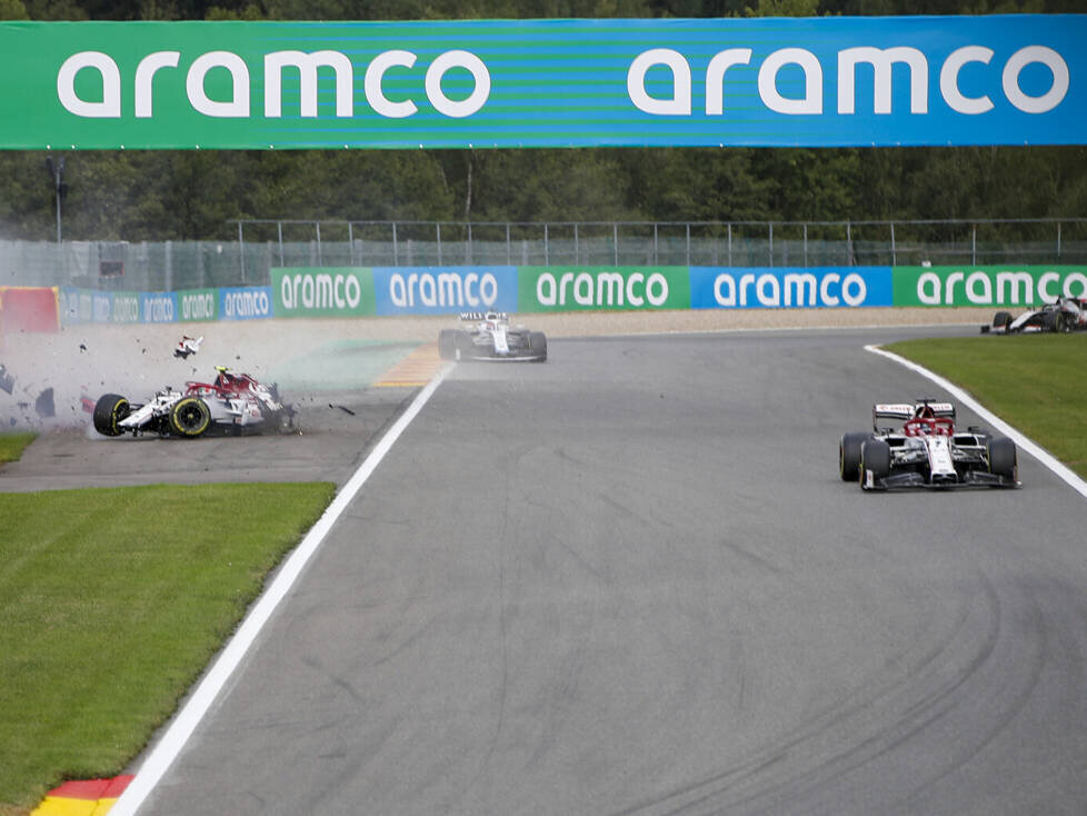 Antonio Giovinazzi, George Russell, Kimi Räikkönen