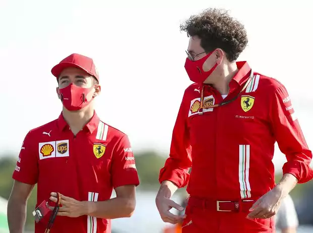 Charles Leclerc, Mattia Binotto Titel-Bild zur News: Charles Leclerc, Mattia Binotto