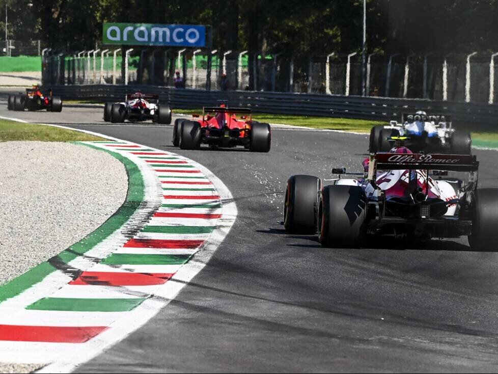 Sebastian Vettel, George Russell, Antonio Giovinazzi