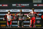 Michael Ruben Rinaldi, Jonathan Rea und Scott Redding 
