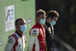 Luca Ghiotto (Hitech), Mick Schumacher (Prema) und Christian Lundgaard (ART) 