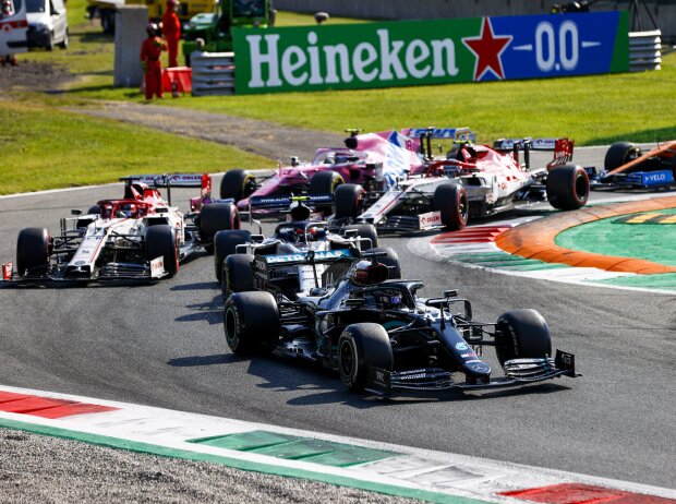 Titel-Bild zur News: Lewis Hamilton, Pierre Gasly, Kimi Räikkönen, Lance Stroll