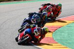 Alvaro Bautista, Toprak Razgatlioglu und Chaz Davies 