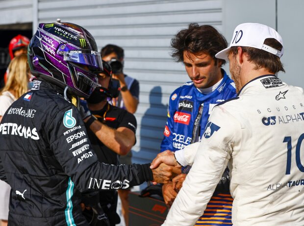 Titel-Bild zur News: Lewis Hamilton, Pierre Gasly, Carlos Sainz