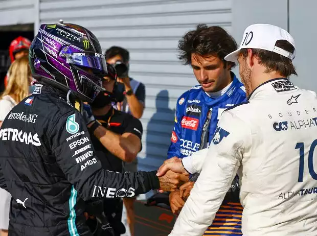 Lewis Hamilton, Pierre Gasly, Carlos Sainz Titel-Bild zur News: Lewis Hamilton, Pierre Gasly, Carlos Sainz