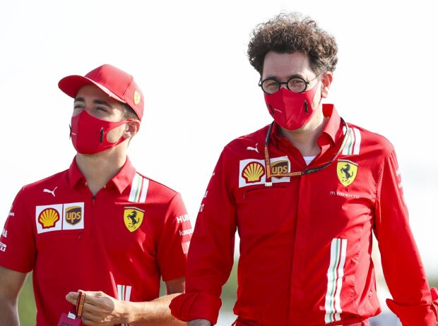 Charles Leclerc, Mattia Binotto Charles Leclerc, Mattia Binotto