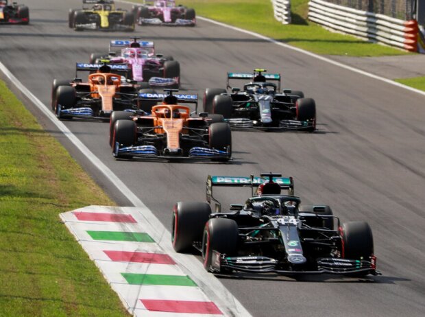 Titel-Bild zur News: Lewis Hamilton, Carlos Sainz, Valtteri Bottas, Lando Norris