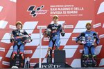 Marco Bezzecchi (VR46), Luca Marini (VR46) und Enea Bastianini (Italtrans) 