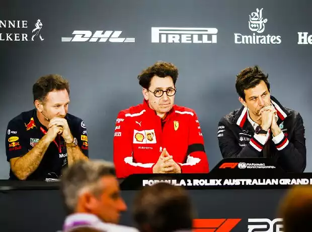 Titel-Bild zur News: Christian Horner, Mattia Binotto, Toto Wolff