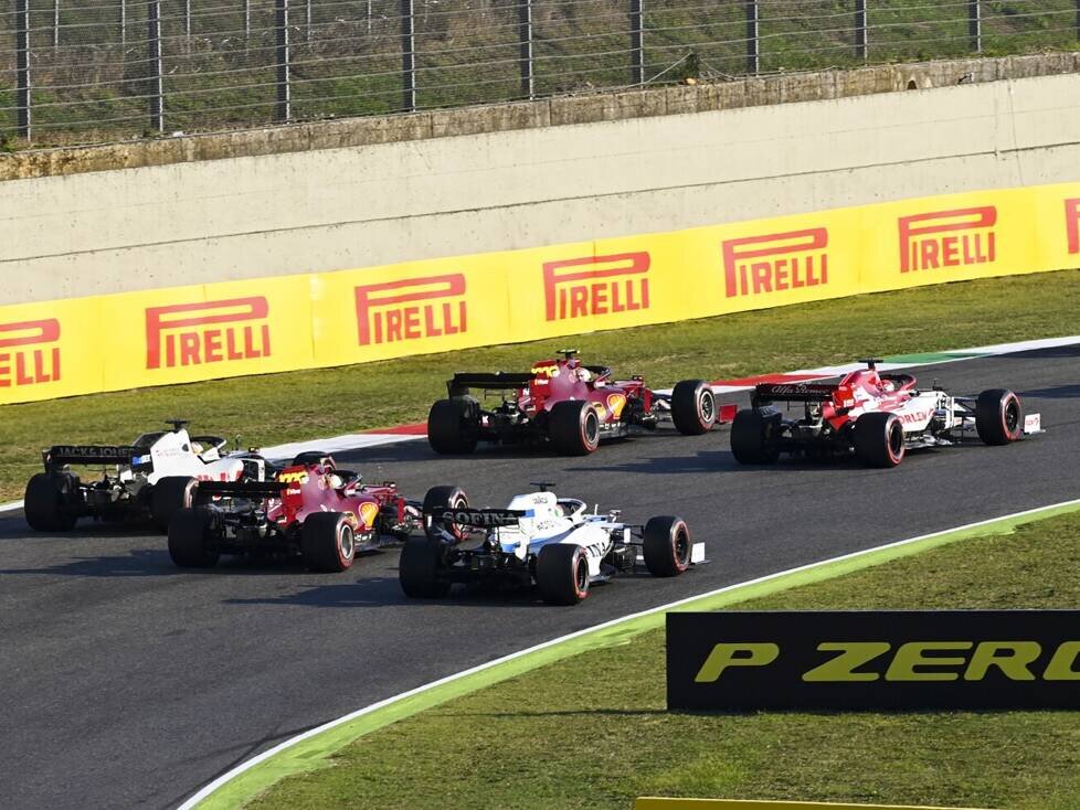 Daniil Kwjat, Kimi Räikkönen, Charles Leclerc, Romain Grosjean, Sebastian Vettel, George Russell