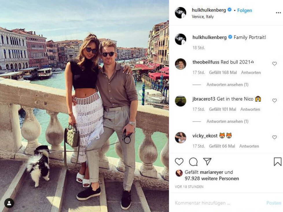 Egle Ruskyte und Nico Hülkenberg bei ihrer Verlobung in Venedig