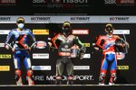 Toprak Razgatlioglu, Jonathan Rea und Alvaro Bautista 