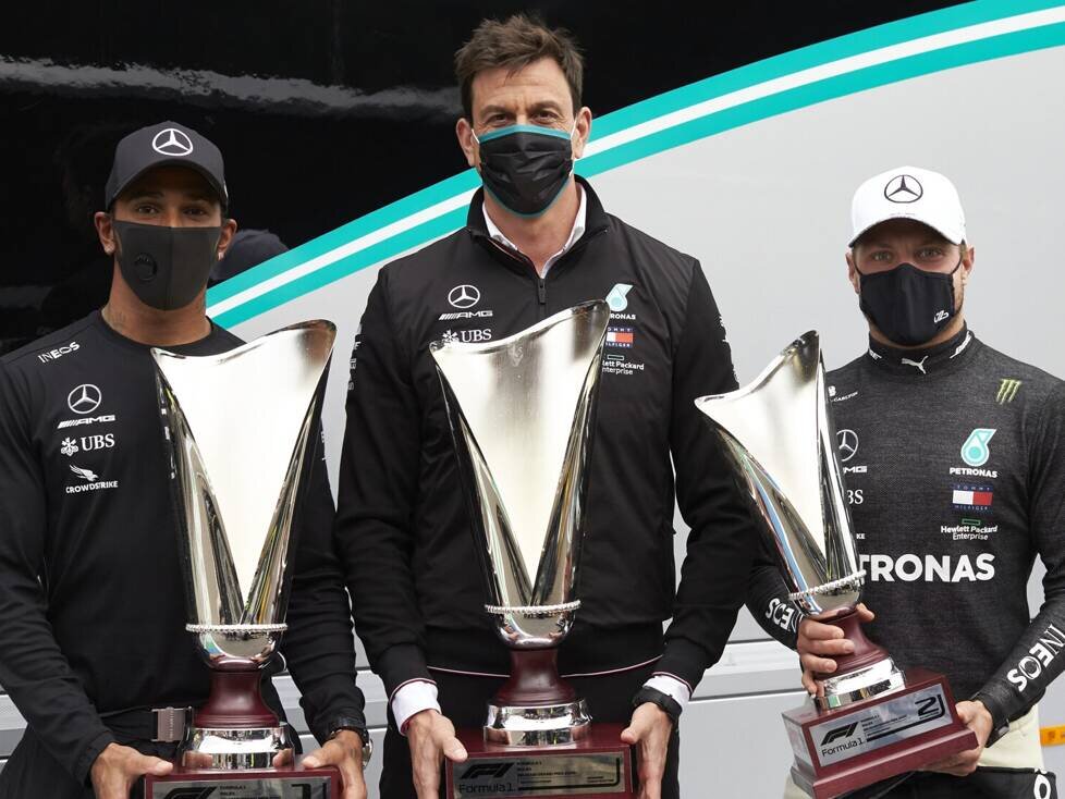 Lewis Hamilton, Toto Wolff, Valtteri Bottas