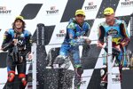 Marco Bezzecchi (VR46), Enea Bastianini (Italtrans) und Sam Lowes (Marc VDS) 