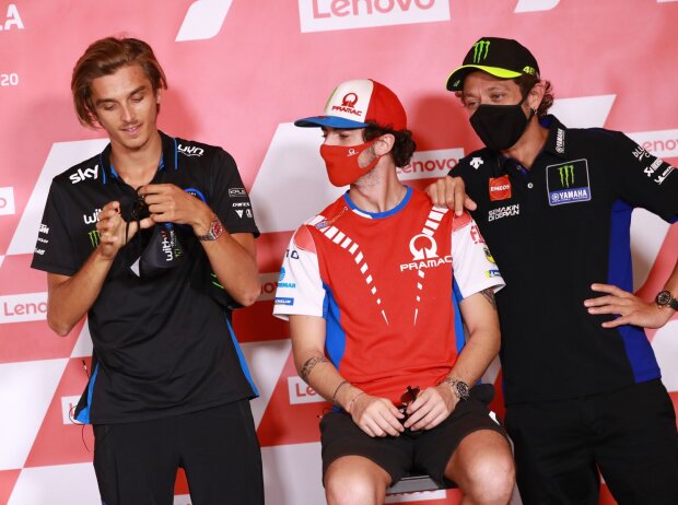 Luca Marini, Francesco Bagnaia, Valentino Rossi Luca Marini, Francesco Bagnaia, Valentino Rossi