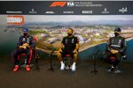 Max Verstappen (Red Bull), Lewis Hamilton (Mercedes) und Valtteri Bottas (Mercedes) 