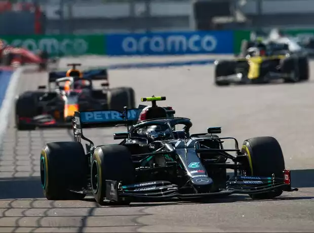 Valtteri Bottas, Max Verstappen, Esteban Ocon Titel-Bild zur News: Valtteri Bottas, Max Verstappen, Esteban Ocon
