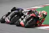 Bild zum Inhalt: Maverick Vinales beißt sich rundenlang an Espargaros Aprilia die Zähne aus